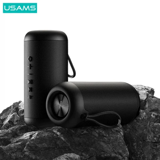 USAMS US-YX008 Portable Outdoor Wireless Speaker - 1800mAh rechargeable battery, plays up to 8 hours, IPX6 water-resistant design - Image 2