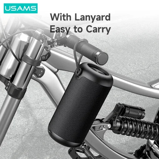 USAMS US-YX008 Portable Outdoor Wireless Speaker - 1800mAh rechargeable battery, plays up to 8 hours, IPX6 water-resistant design - Image 4
