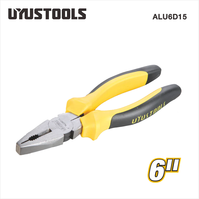 Uyustools ALU615 6’’ Combination Pliers – Heavy-Duty, Durable, Precision Grip, Multi-Purpose Hand Tool for Electrical & Mechanical Use