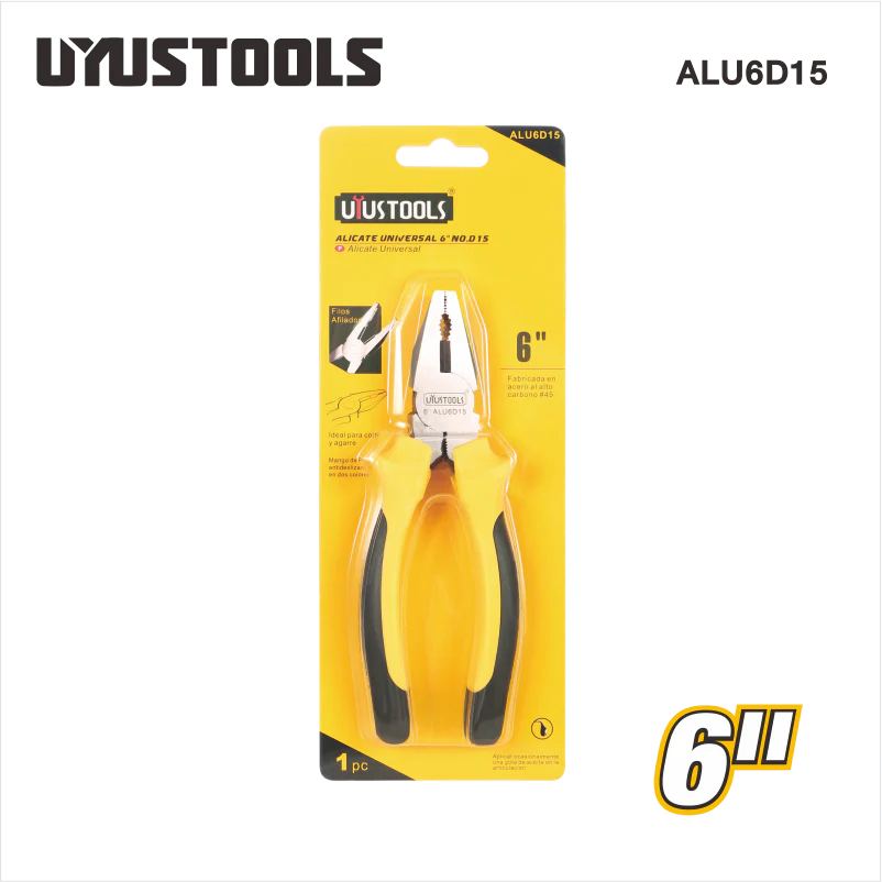 Uyustools ALU615 6’’ Combination Pliers – Heavy-Duty, Durable, Precision Grip, Multi-Purpose Hand Tool for Electrical & Mechanical Use - Image 2