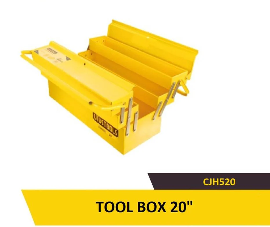 Uyustools CJH520 20” Metal Tool Box - Durable Steel Storage, Heavy Duty Design, Portable Organizer for Tools, Workshop & Garage Use - Image 2