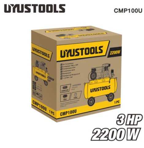 Uyustools CMP100U Electric Air Compressor 100 Litres – High Pressure Industrial Grade Powerful Silent Motor for Workshop and Garage Use - Image 2