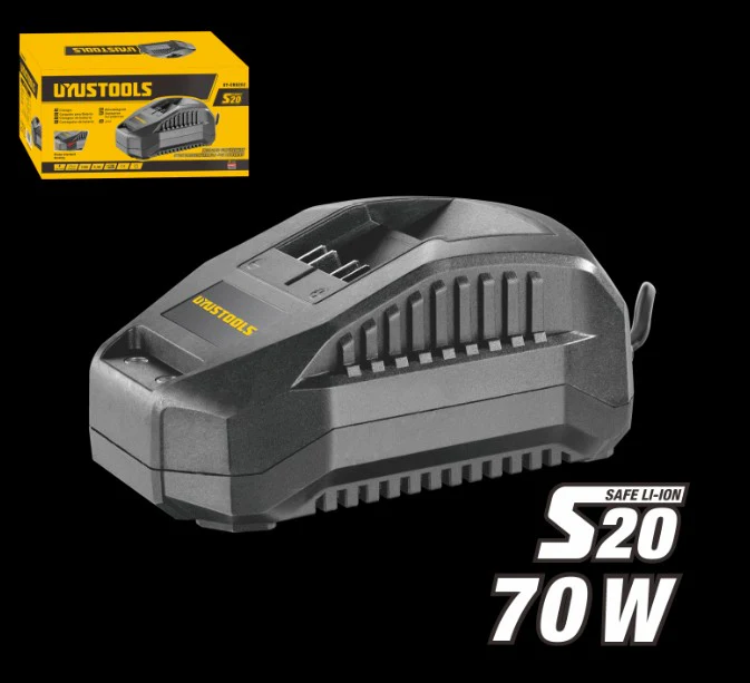 UYUSTOOLS CRB202 20V Battery Charger – Fast and Efficient Lithium Battery Charging Adapter for Cordless Drills, Screwdrivers, Power Tools, and DIY Equipment, Compact & Durable Design - Image 3