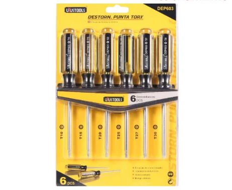 Uyustools DEP603 6-Piece Torx Screwdriver Set - Magnetic Shafts & Ergonomic Grips Durable Steel Precision Hardened Tips for Electronics, DIY & Repair - Image 2