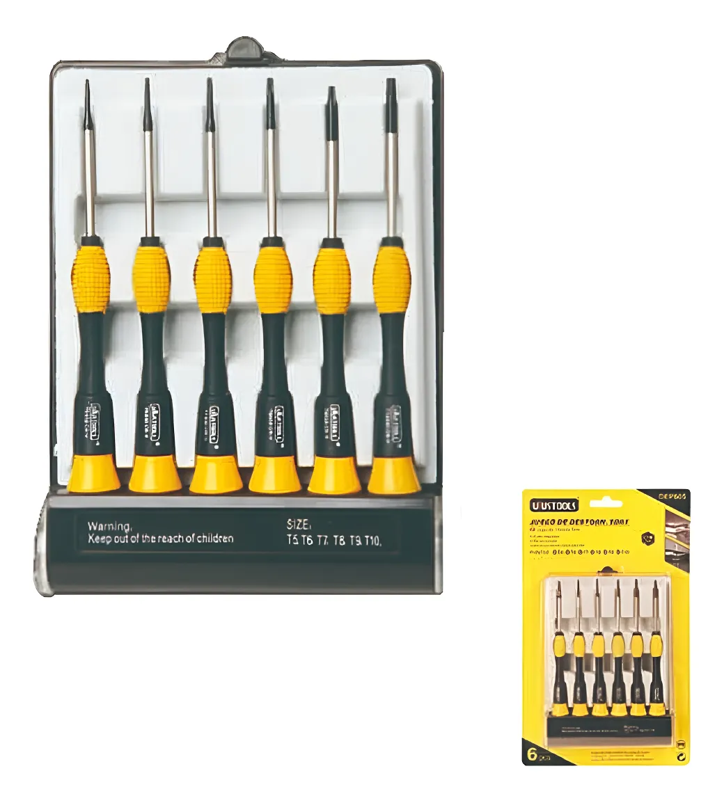 Uyustools DEP603 6-Piece Torx Screwdriver Set - Magnetic Shafts & Ergonomic Grips Durable Steel Precision Hardened Tips for Electronics, DIY & Repair - Image 3