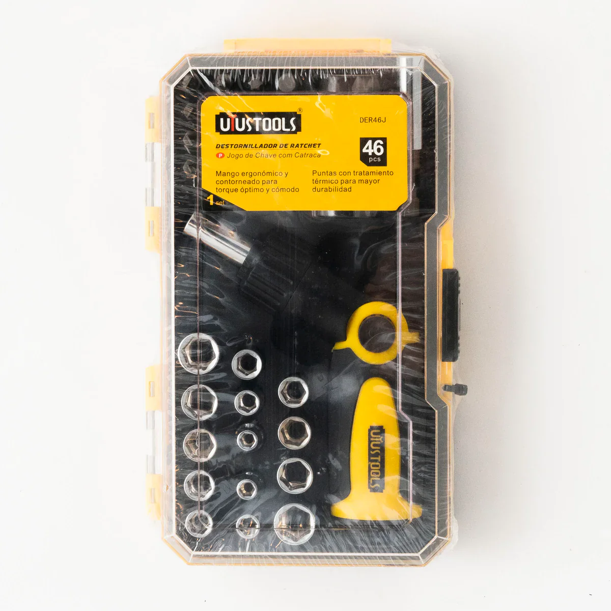 Uyustools DER46J 46-Piece Ratchet Screwdriver Set – Precision Magnetic Bits, Quick-Release Handle & Multi-Purpose Repair Kit - Image 3