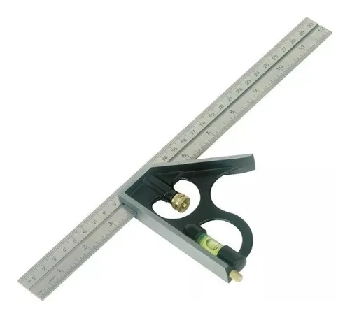 Uyustools ECC212 12" Combination Square – Adjustable Precision Tool for Measuring, Marking, Woodworking & Metalworking - Image 2