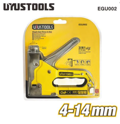Uyustools EGU002 3-Way Staple Gun – Compatible with 4–14 mm Staples, Multi-Purpose Tacker for Upholstery, Woodworking & DIY - Image 2