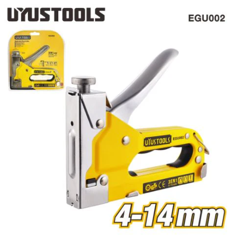 Uyustools EGU002 3-Way Staple Gun – Compatible with 4–14 mm Staples, Multi-Purpose Tacker for Upholstery, Woodworking & DIY - Image 3