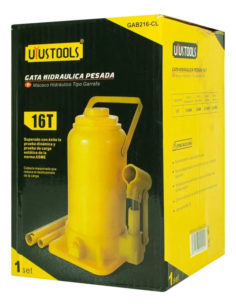 Uyustools GAB216 16 Ton Heavy Duty Bottle Jack – High Capacity Hydraulic Jack for Cars, Trucks & Industrial Use - Image 4