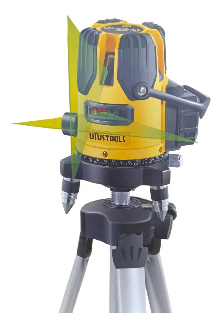 Uyustools NLC520 Laser Level Set – 360° Green Beam Self-Leveling Laser with Tripod and Carrying Case, High Precision Cross Line Level for Construction and Interior Installation