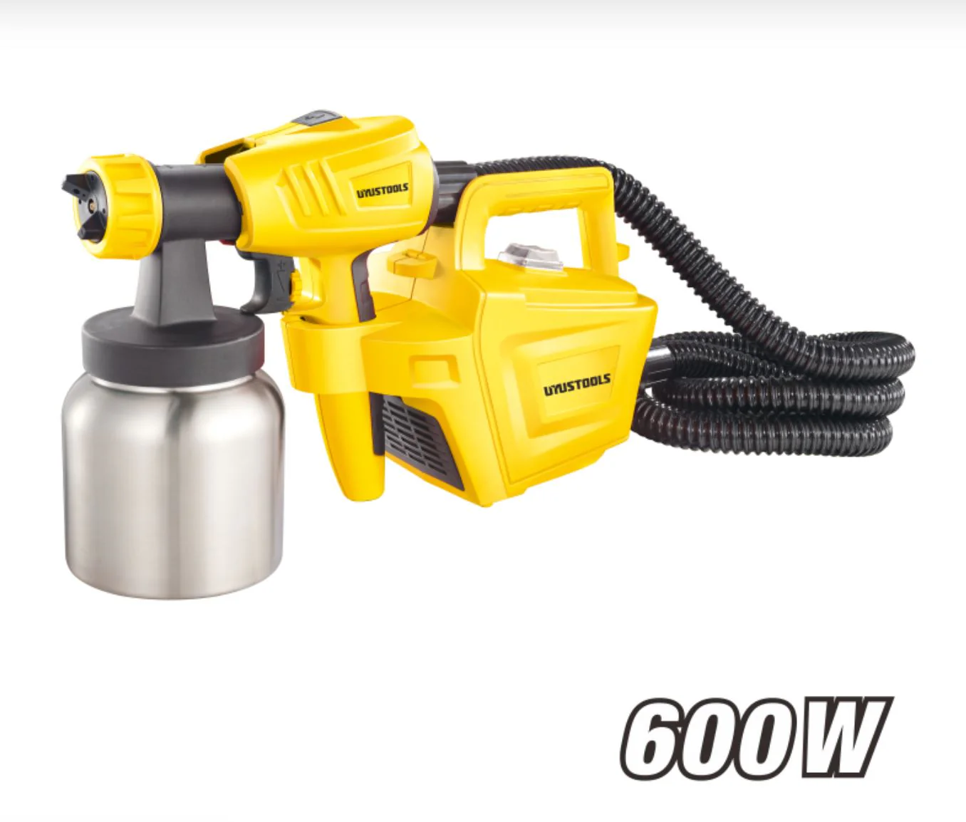 Uyustools PST600 600W Electric Spray Gun for Painting, Spraying, and Home DIY - Adjustable Nozzle, High Efficiency & Easy to Use for Smooth Finish