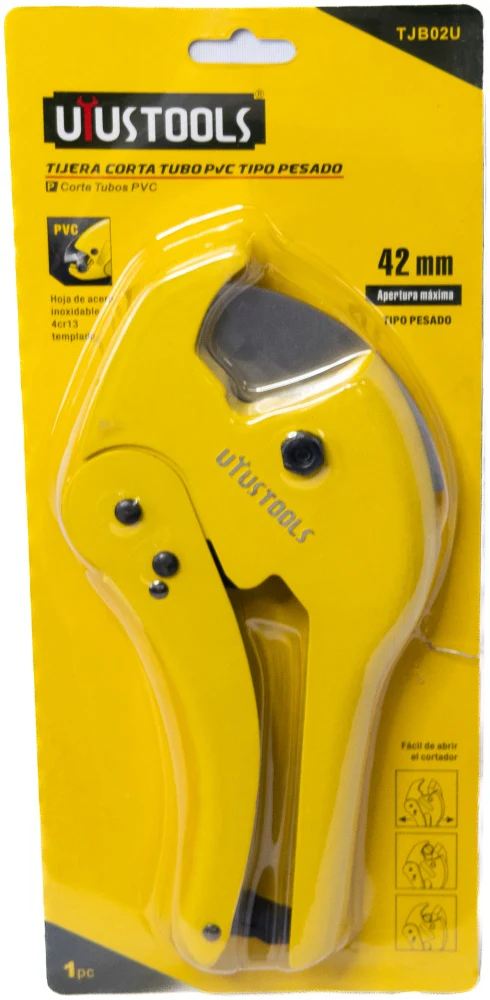 Uyustools TJB02U 3–42mm Heavy Duty PVC Pipe Cutter – Professional Plastic Tubing Cutter, Durable Stainless Steel Blades, Smooth Clean Cuts for PVC, CPVC, PEX Pipes - Image 2