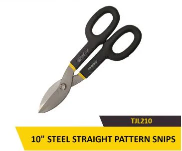 Uyustools TJL210 10’’ Steel Straight Pattern Snips – Heavy-Duty Precision Cutting Tool for Metal, Sheet, and Craft Work