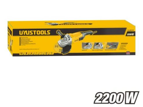 Uyustools UY‑AMA180 Angle Grinder – 180mm High-Power Electric Grinder for Metal, Wood, and Masonry Cutting & Grinding, Adjustable Speed, Durable Industrial Tool for Professional & DIY Use - Image 2