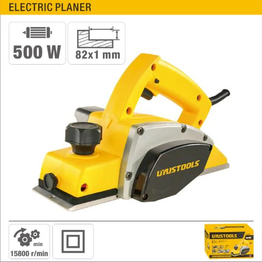 Uyustools UY-CPL82 Electric Wood Planer – High-Power 6.5A Woodworking Hand Tool with Adjustable Depth, Smooth Finish, and Durable Blades for Professional Carpentry - Image 4