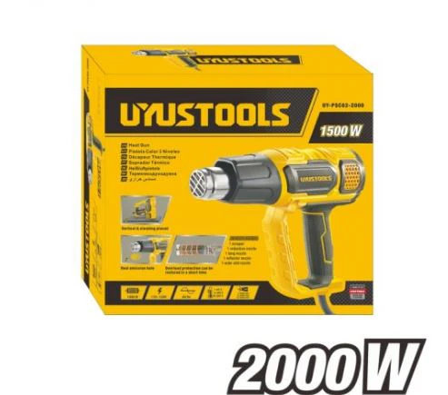Uyustools UY-PSC02-2000 - Corded Electric 3 Speed Heat Gun - Professional Hot Air Tool for DIY, Crafting, Shrinking, and Electronics - Image 2