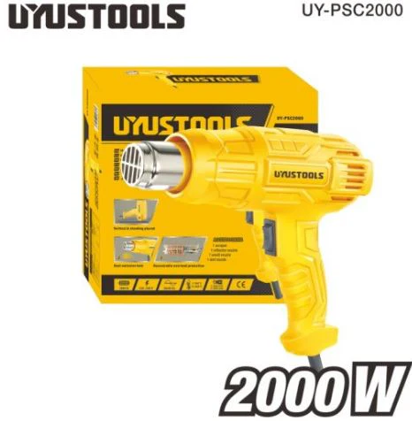 Uyustools UY-PSC2000 Corded Electric 2 Speed Heat Gun - Professional Industrial Hot Air Tool for Shrinking, Drying, and DIY Projects - Image 3