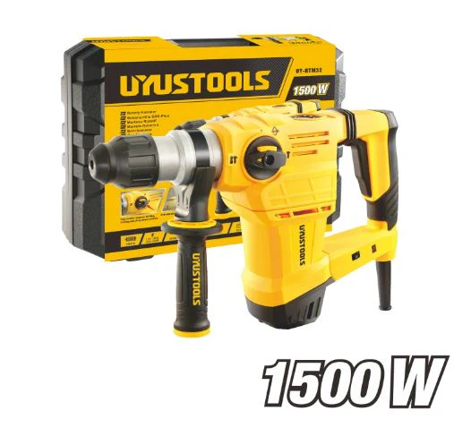 UYUSTOOLS UY‑RTM32 Rotary Hammer – Heavy-Duty 32mm SDS Plus Electric Drill, Concrete Chiseling & Drilling, High Power Industrial Construction Tool - Image 3