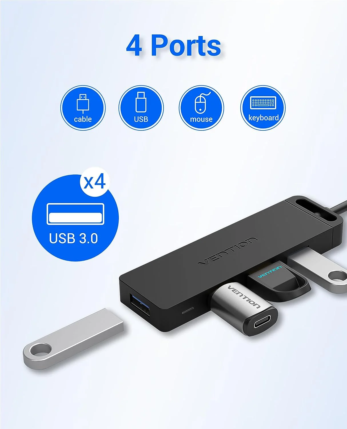 Vention 4-Port USB 3.0 Hub - CHLBD - Image 2