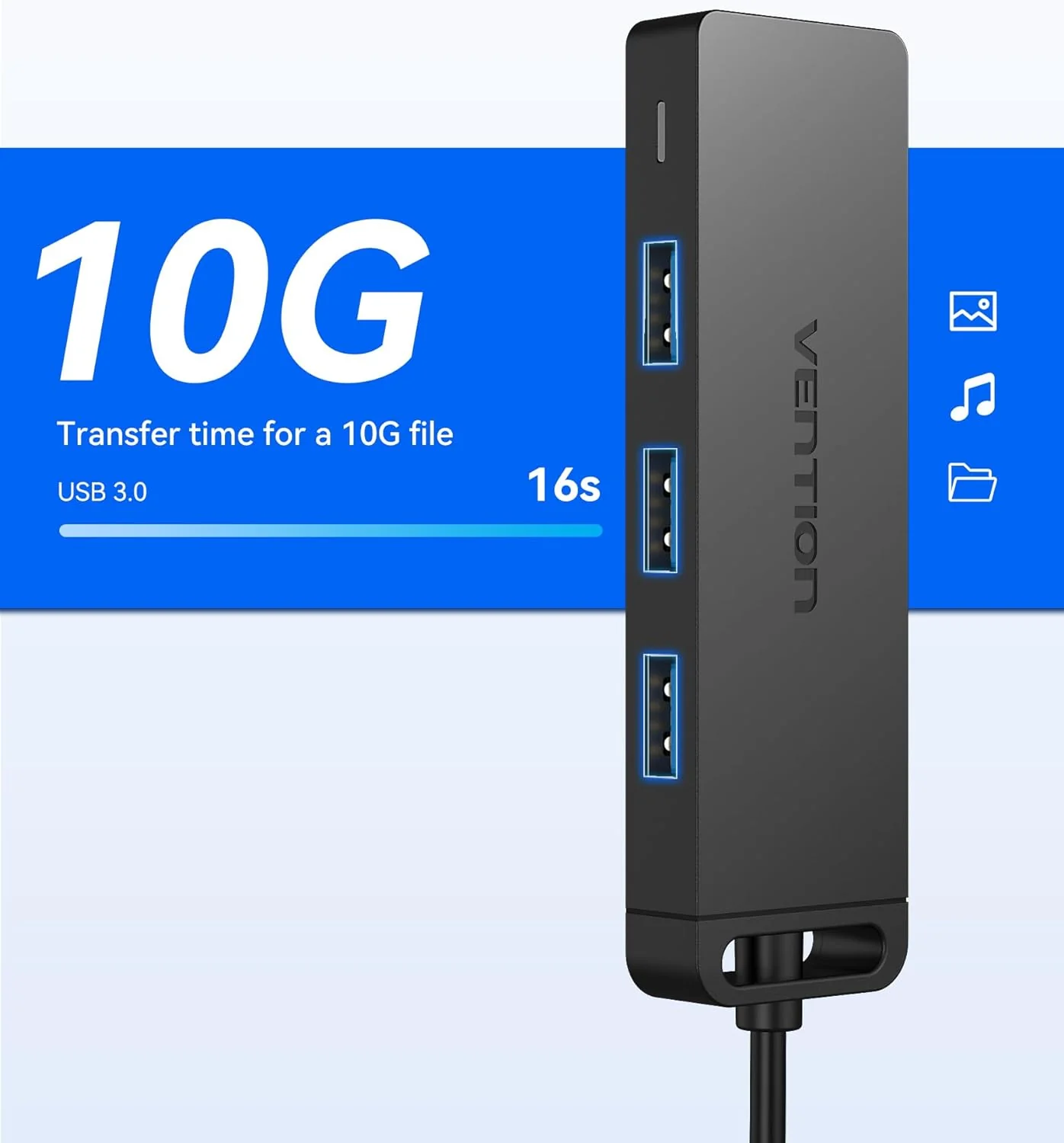 Vention 4 Ports USB3.0 HUB - CHKBB - Image 2