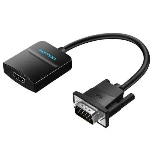 Vention ACNBB VGA to HDMI Converter with Female Micro USB and Audio Port – Professional Grade Video Signal Converter with Audio Support, Stable Transmission, and Reliable Connectivity for Home, Office, and Display Applications