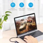 Vention CFABB USB-C 0.15M To 100M Ethernet Adapter - One USB 3.1 Type-C Male Connector, One RJ45 Female Gigabit Ethernet Connector - Image 2