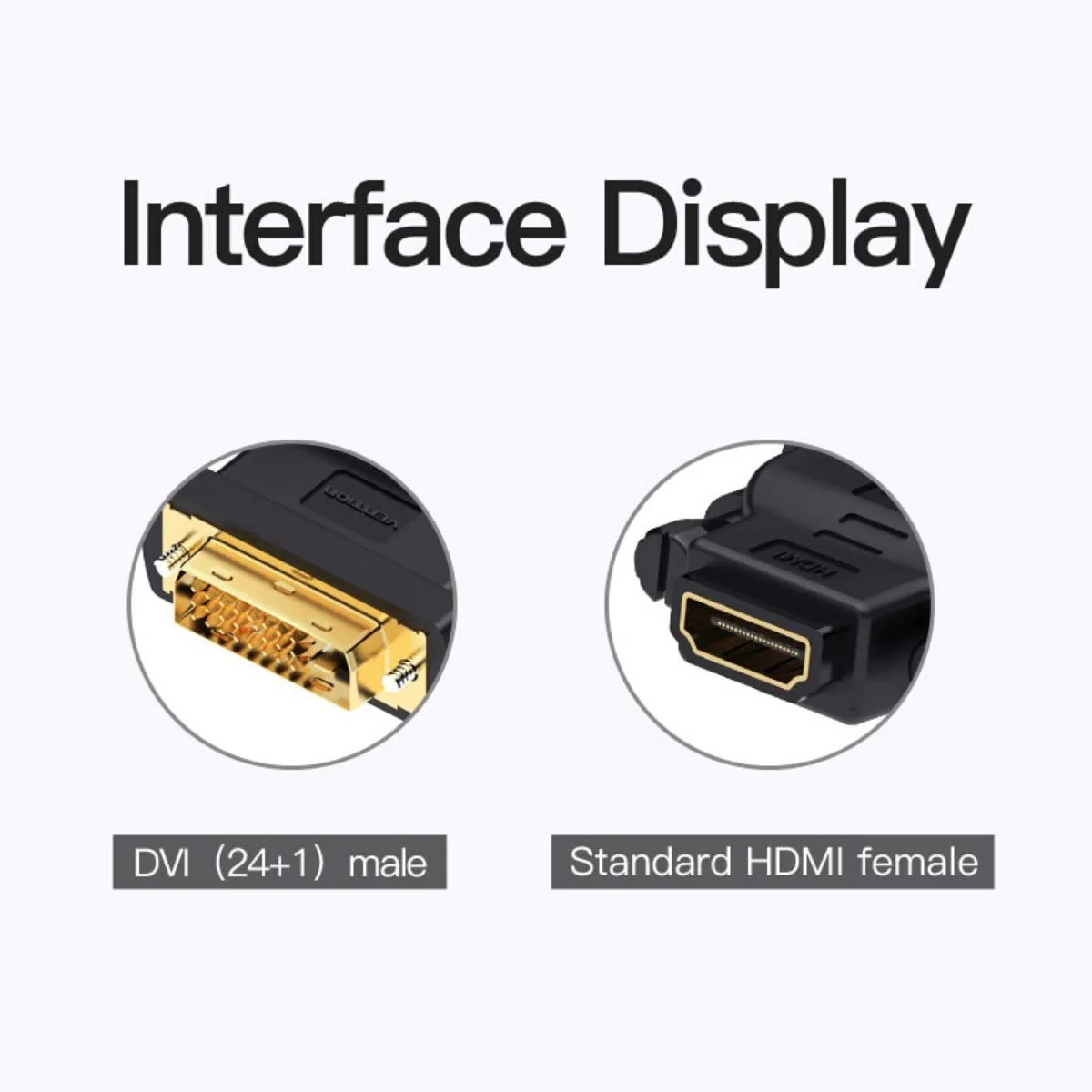 Vention DVI (24+1) Male To HDMI Female Adapter - Image 3