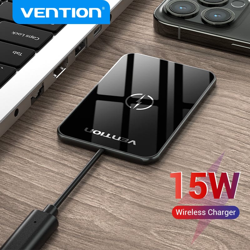 Vention FGBBAG Ultra-thin Wireless Charger 15W with Mirrored Surface - 0.05M - Image 3