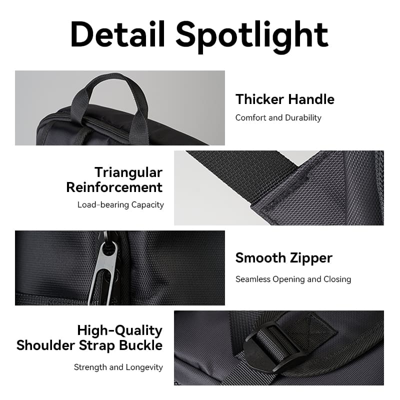 Vention KROB0 Water-Repellent Laptop Backpack - Laptop Bag with Laptop Compartment, Interior Zipper Pocket, Back Anti-Theft Zipper Pocket, Two Side Pockets (48 cm x 30 cm x 14 cm) - Image 4