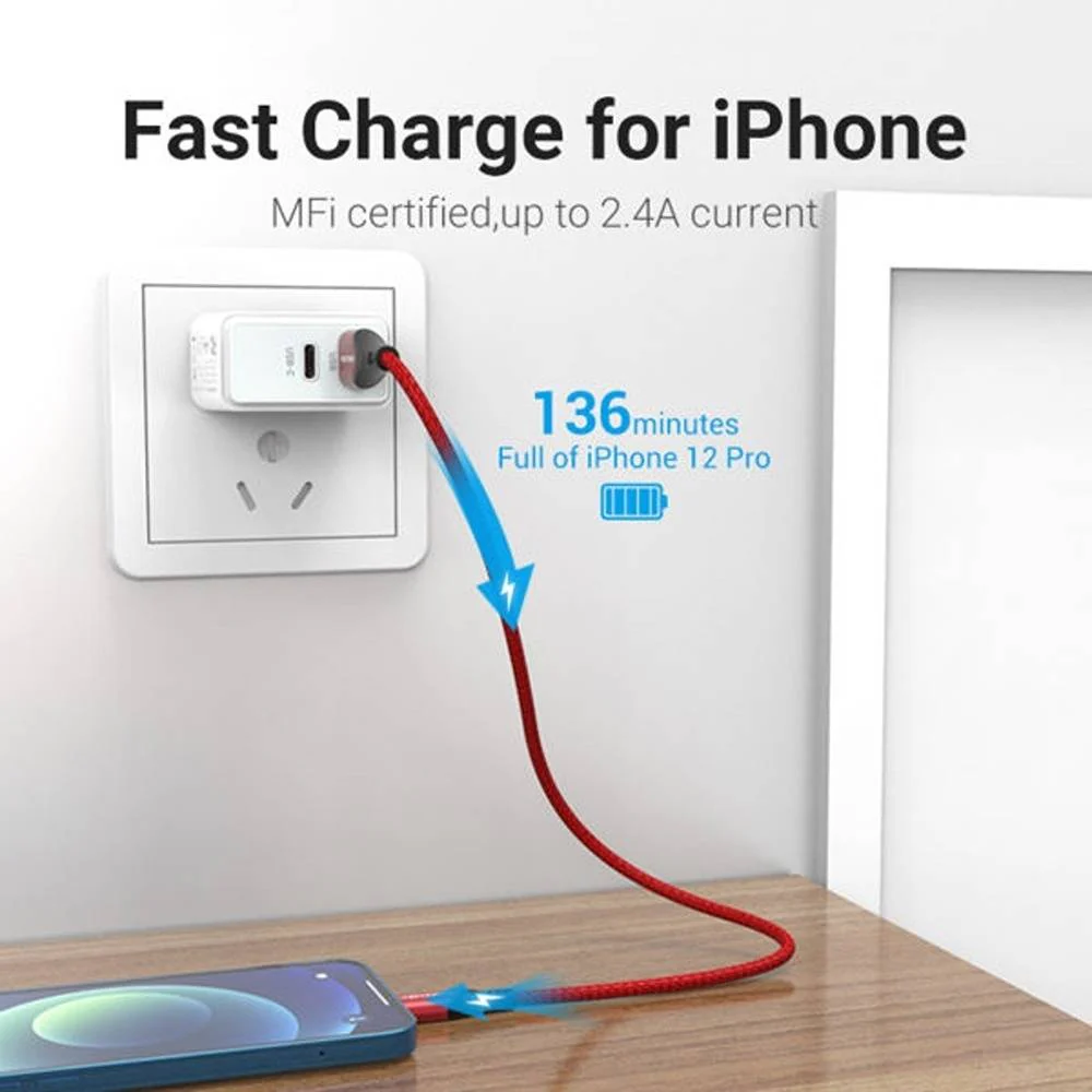 Vention LABVF USB 2.0 A Male to Iphone Lighting Male Cable 1 M - Image 3