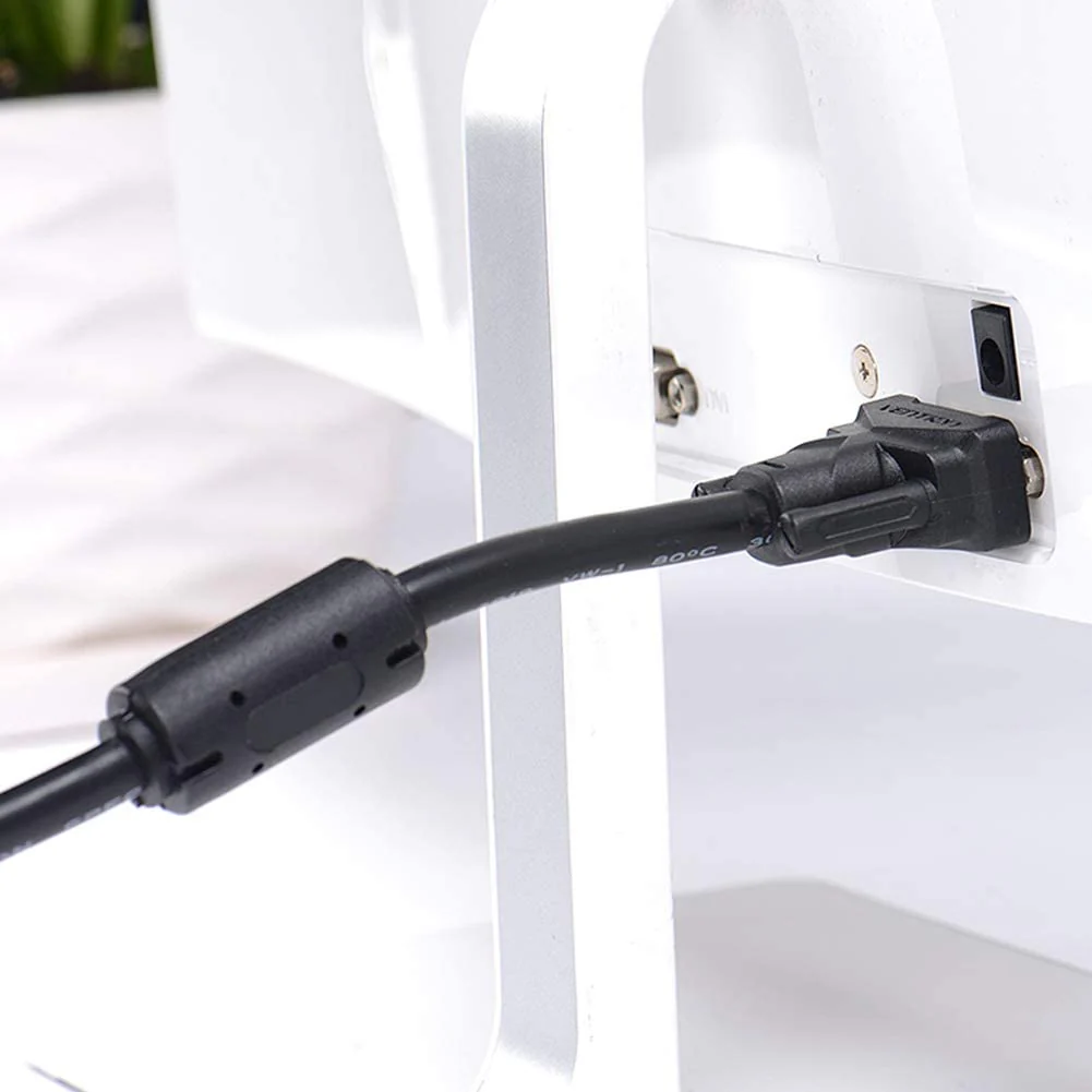 Vention Vga(3+6) Male To Male Cable With Ferrite Cores 1Meter Black (VEN-DAEBF) - Image 4