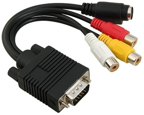 Insten VGA to RCA AV Adapter Cable, VGA to TV S-Video 3 RCA PC Computer Cable (B072Q35CSYjh) - Image 5