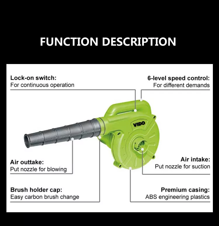 VIDO WD050210680 Aspirator Blower 680W - For Blowing Dust, For dust suction - Image 4