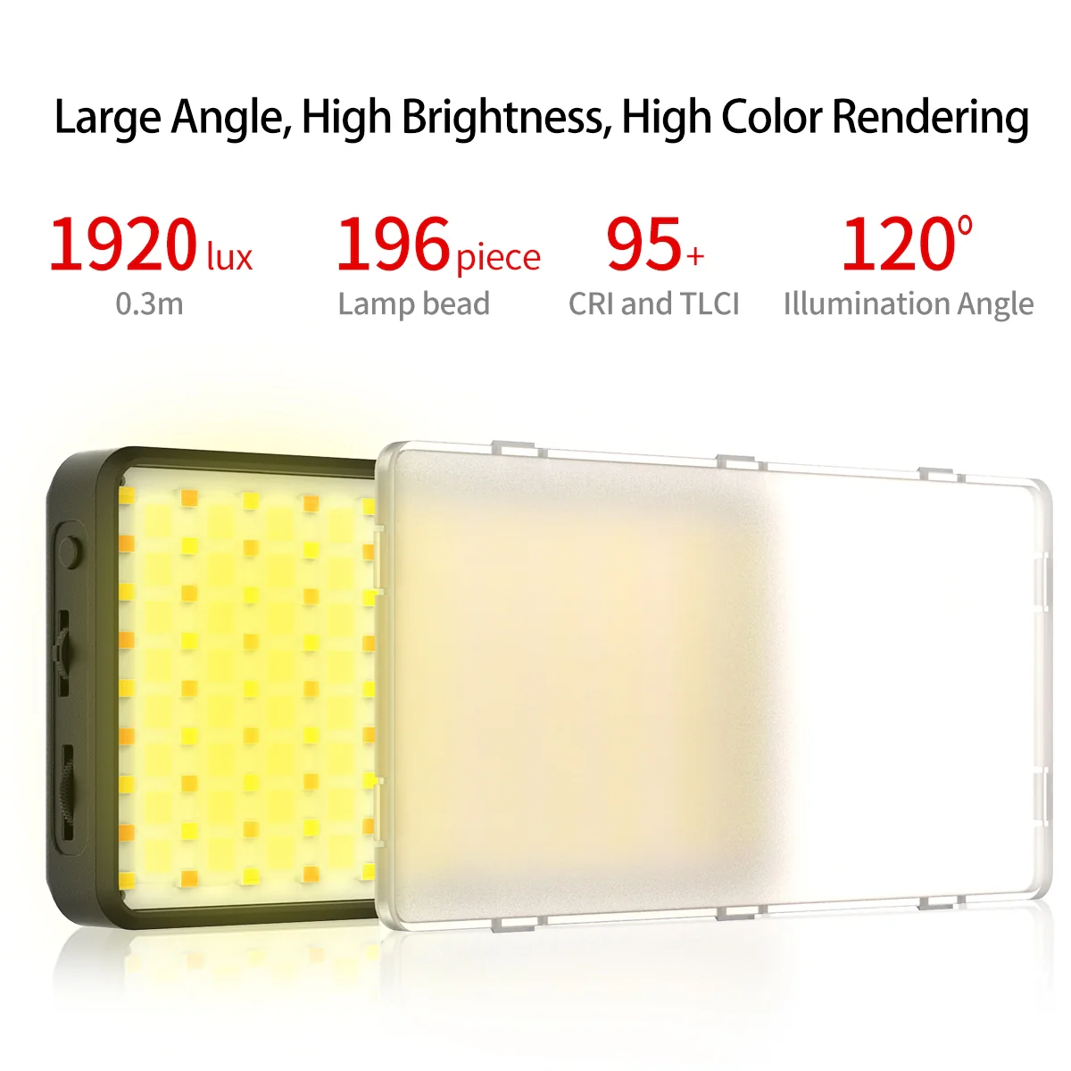 VIJIM VL196 RGB LED Fill Light - 20 Lighting Effects, Rear OLED Display - Image 5