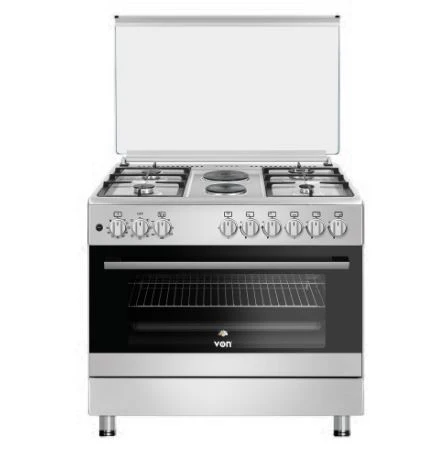 Von VCF964271FSX 90x60cm Freestanding Cooker – Gas & Electric Oven, 5 Burners, Kitchen Appliance