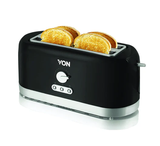 Von VSTP04MVK 4 Slice Toaster - Defrost, reheat & cancel buttons, Anti-jam function