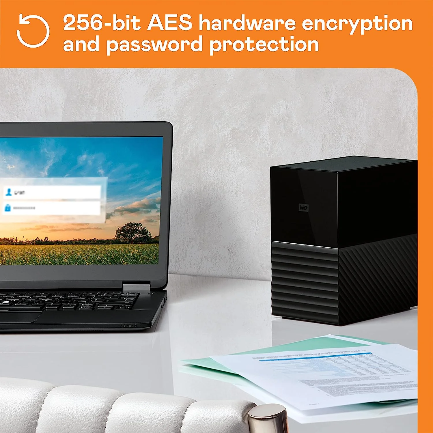 WD My Book Duo 16TB Duo External Desktop RAID Storage Hard Drive (WDBFBE0160JBK-EESN) - USB 3.1, With Password Protection and Auto Backup Software - Image 6