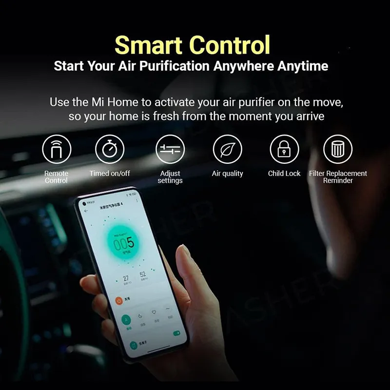 Xiaomi AC-M15-SC 4 Pro Smart Air Purifier – Improves indoor air quality by effectively removing dust, allergens, and pollutants for a healthier living space - Image 3