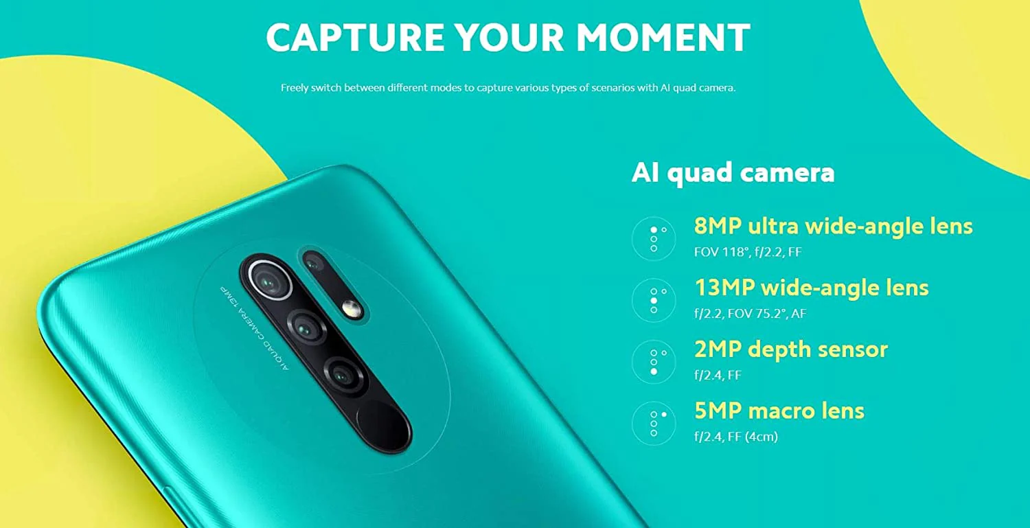 Xiaomi Redmi 9 64GB, 4GB RAM, 6.53" Full HD + AI Quad Camera, LTE Factory Unlocked Smartphone (B08B3VCF9G) - Image 5