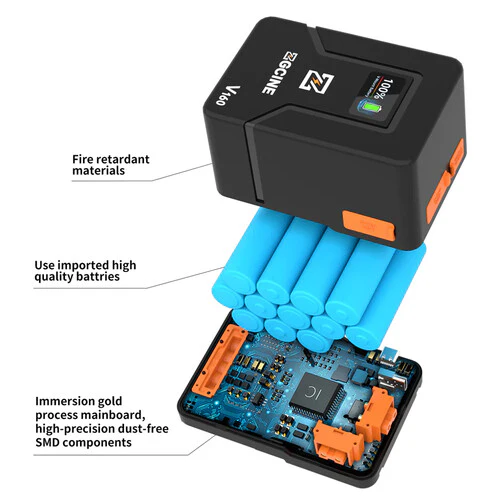 ZGCINE ZG-V160 V Mount Battery – Provides reliable portable power for cameras, lighting, and professional video production equipment - Image 3