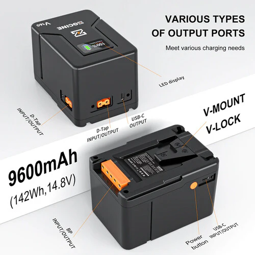 ZGCINE ZG-V160 V Mount Battery – Provides reliable portable power for cameras, lighting, and professional video production equipment - Image 4