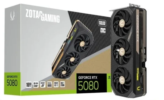 ZOTAC GAMING GeForce RTX 5080 SOLID CORE OC – 16GB GDDR6X GPU | Ultra High-End Graphics Card - ZT-B50800BU-10P - Image 2